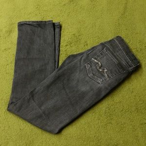 7 For All Mankind Gray Straight Leg Jeans